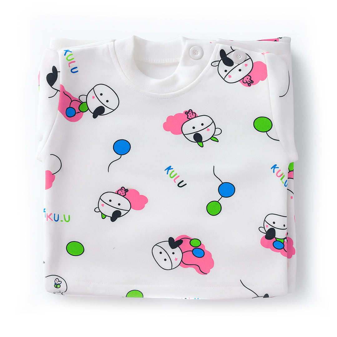 Chubby Pink Cow 11-piece winter newborn starter set close view