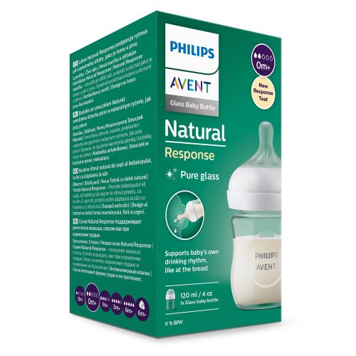 Philips Avent Natural Response Anti-Colic Glass Feeder 120ML / 4oz (New Series)