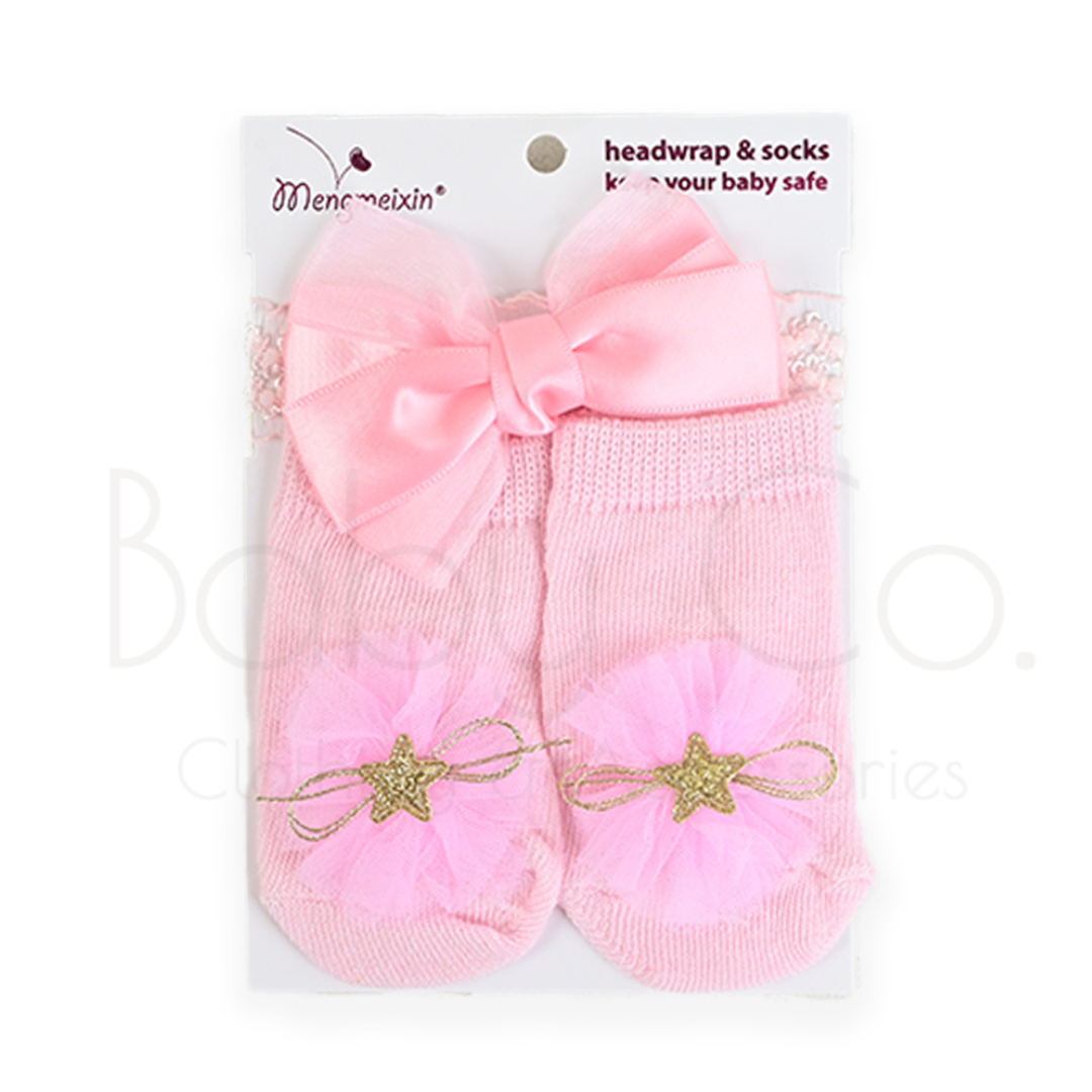 2 Piece Socks & Headwrap Set D3