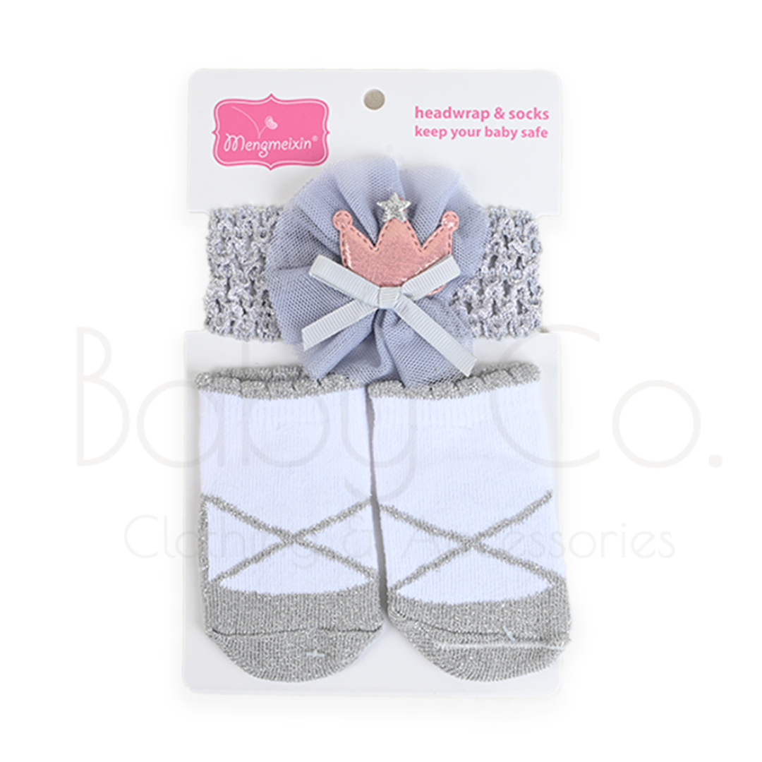 2 Piece Socks & Headwrap Set D6