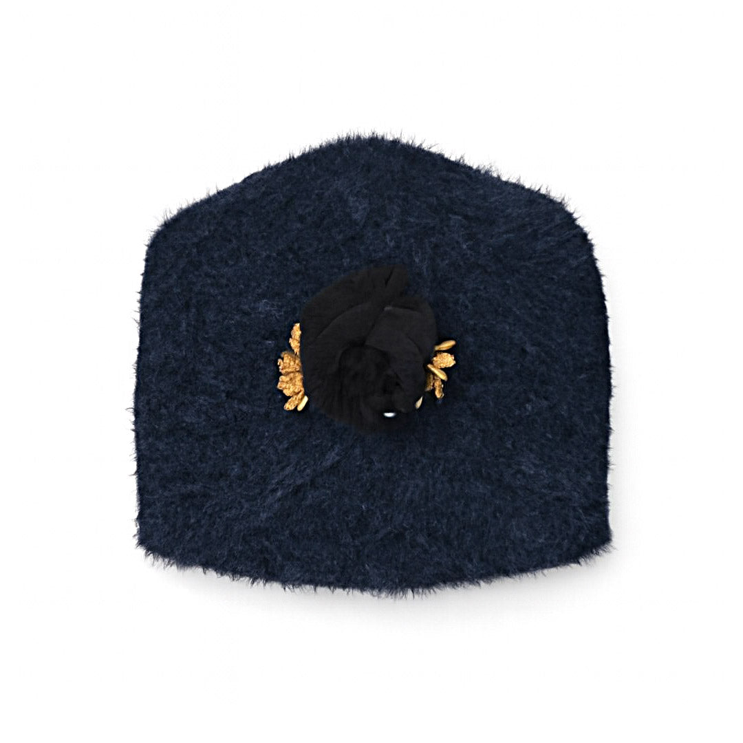 Golden Flower Hand Wooven Turban Cap