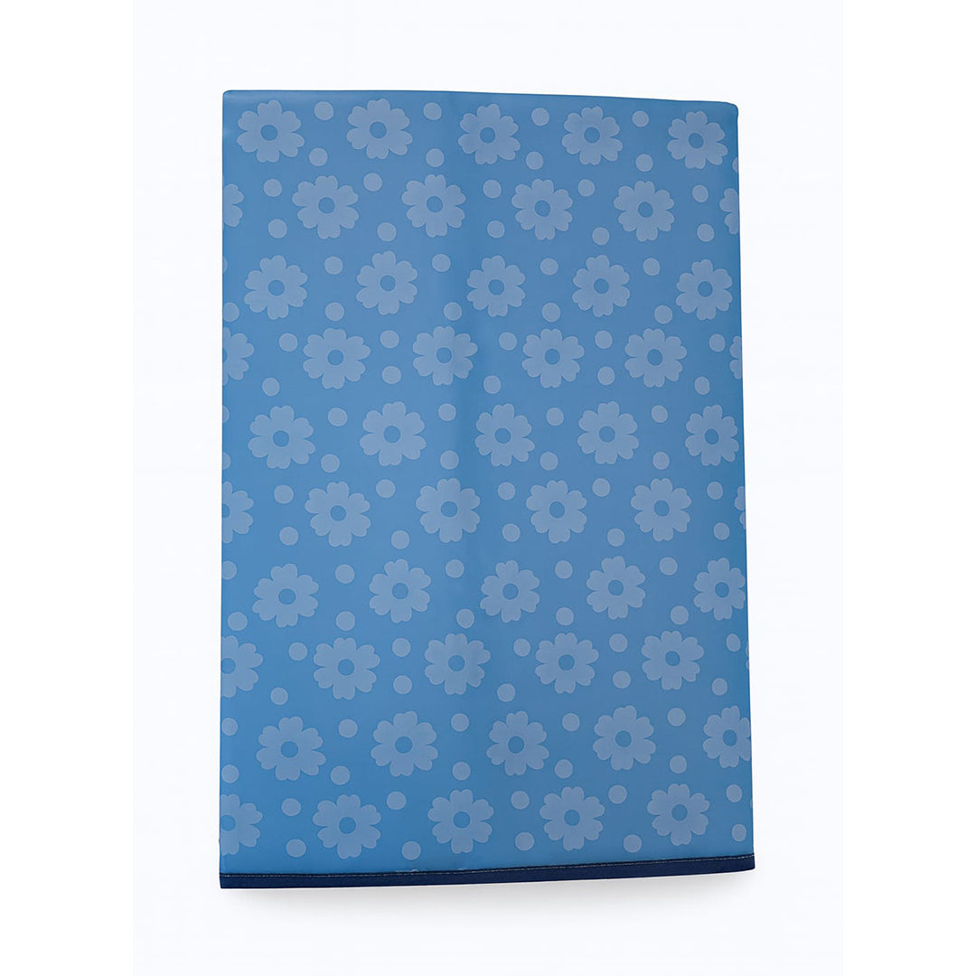 Multi Flower Large Diaper Chaning Mat Blue