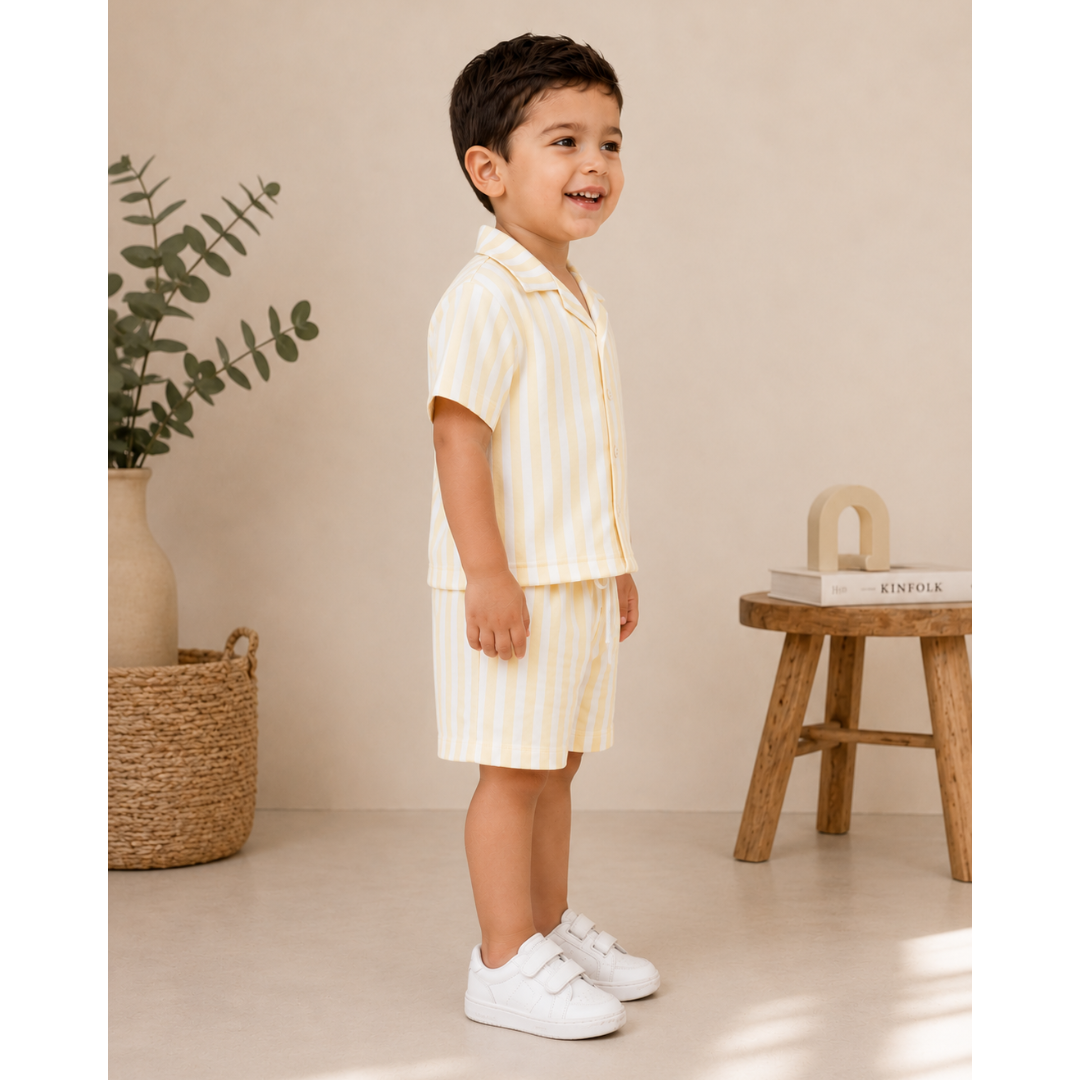 Gelato Lemon Stripe Resort Co-ord Set
