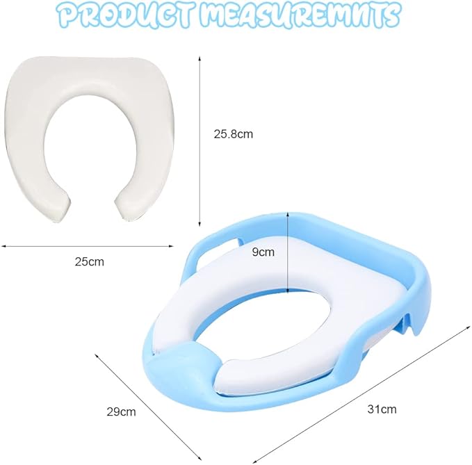 Universal Potty Seat Training with Soft Cushion and Safety Handle