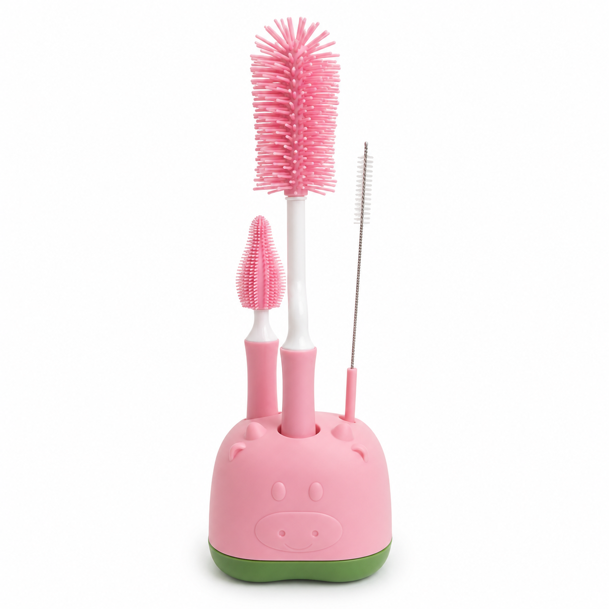 Baby Bottle Cleaning Brush Set with Stand – 3 Piece