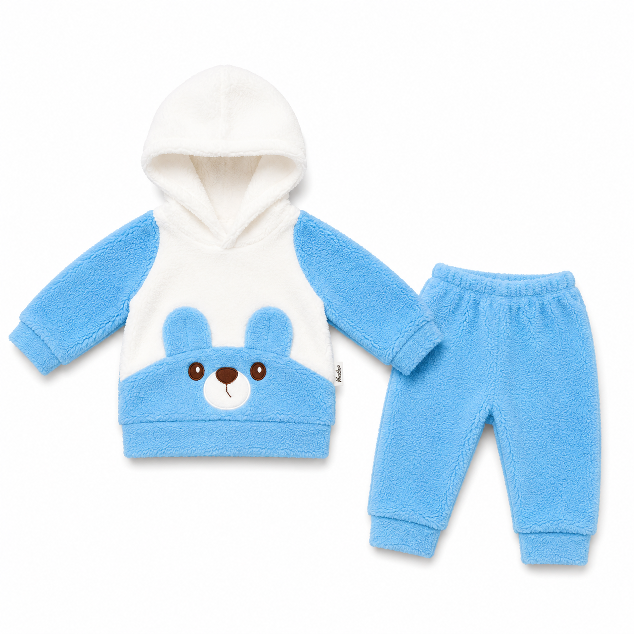Sherpa Fleece Bear Hoodie & Trouser Set