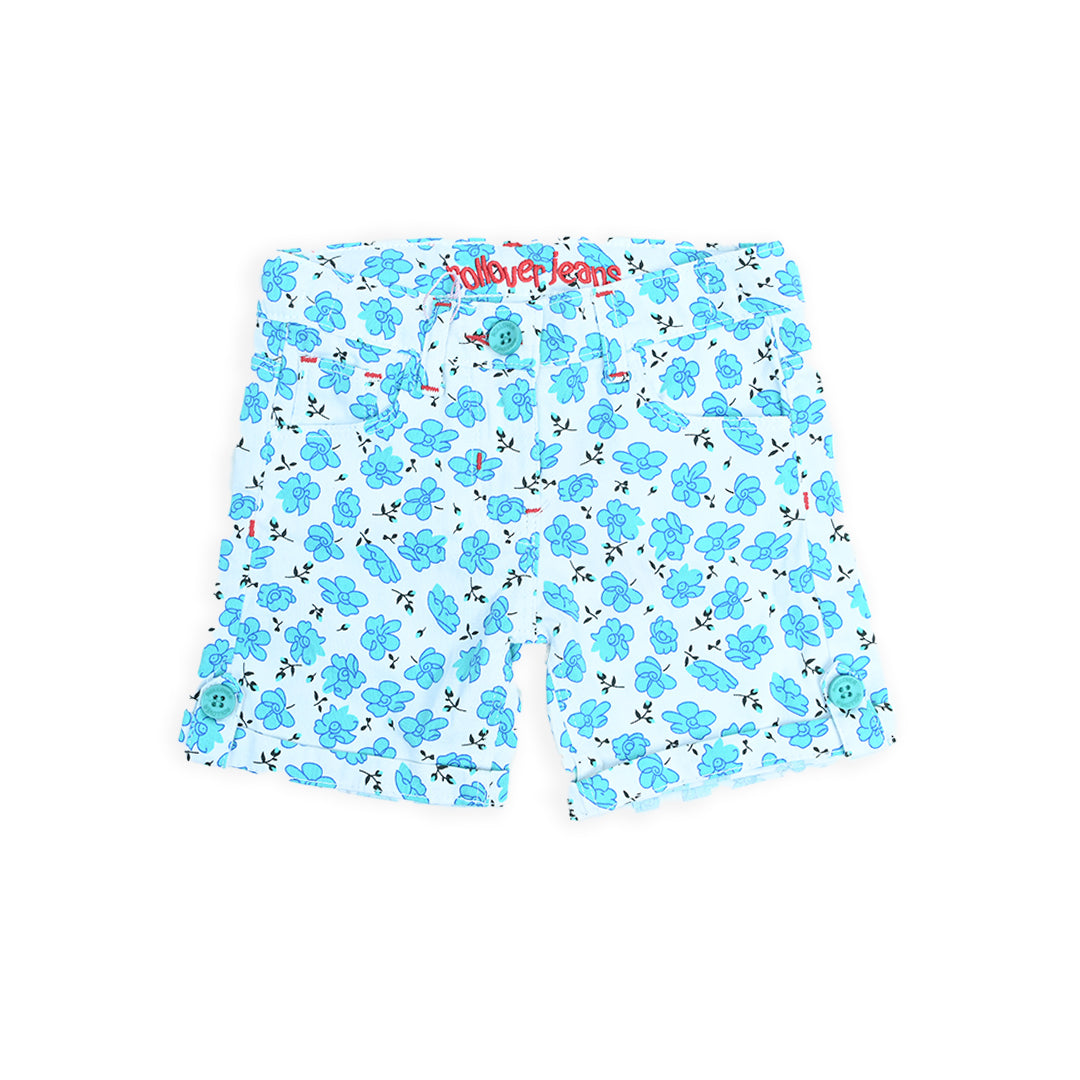 Blue Flower Shorts