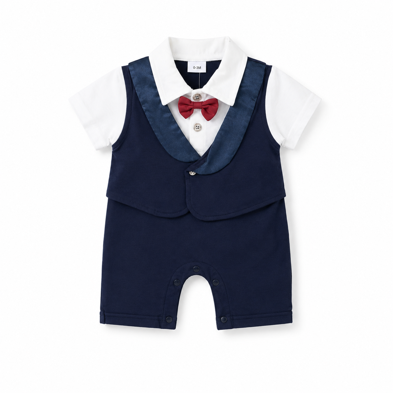 Blue Tuxedo Summer Romper