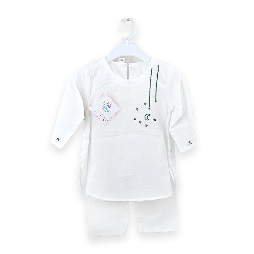 White Moon Baby Girl Kurta Pajama (Premium)