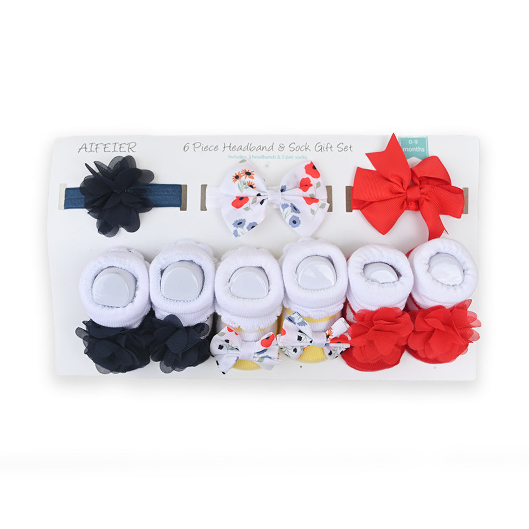 Bebe 6 Piece Headband & Socks Gift Set