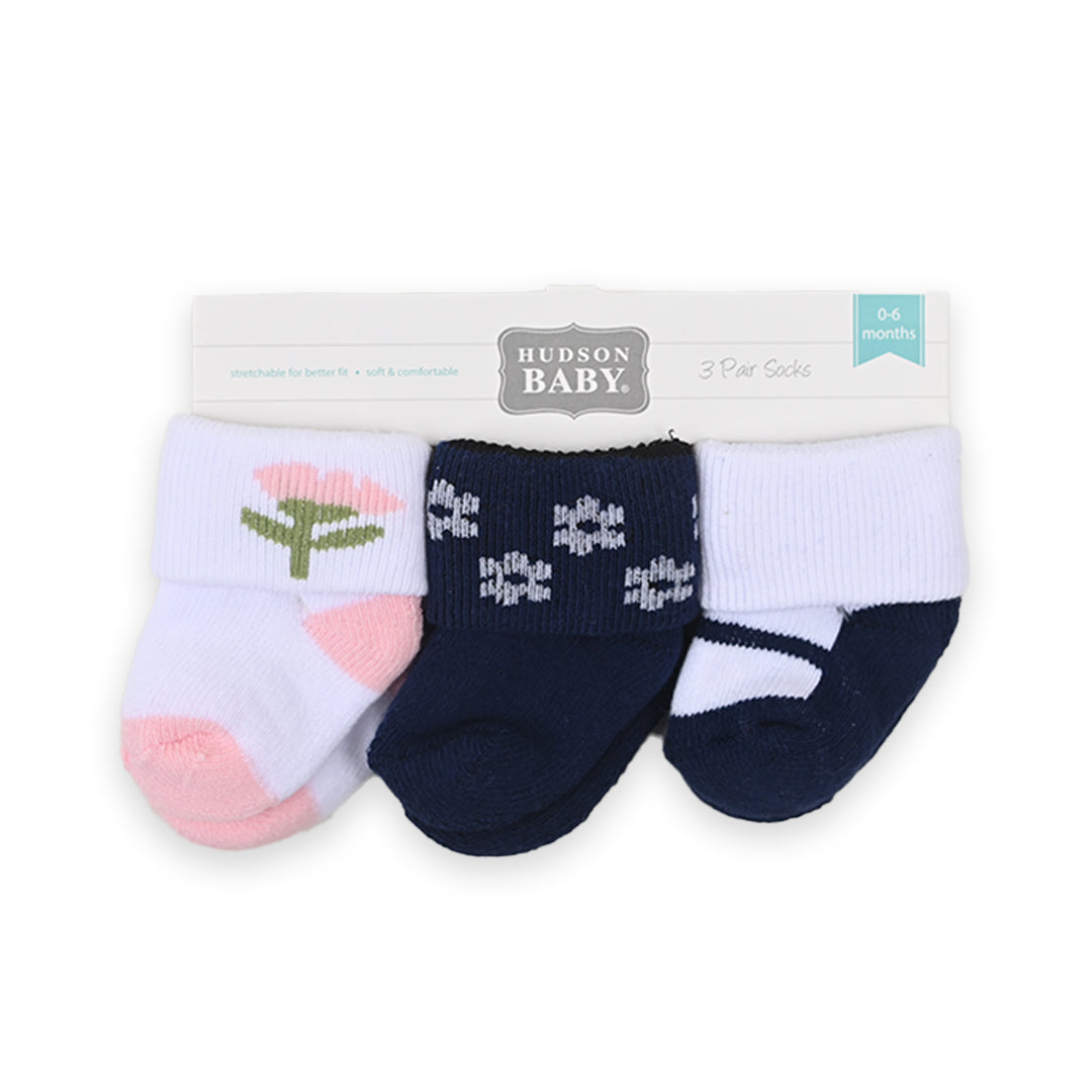 Hudson Girls Socks Pack Of 3 D5