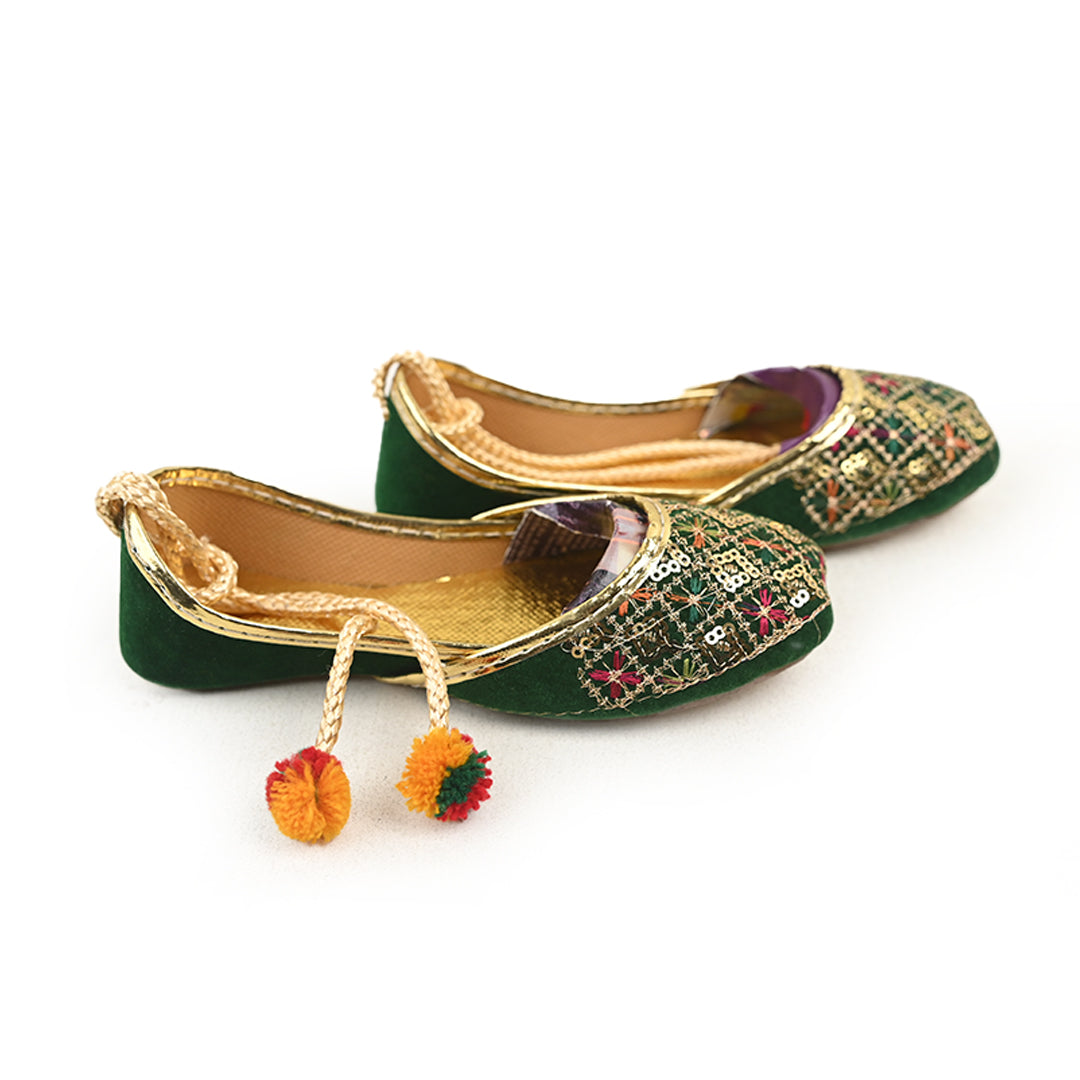 Style 1 green Khussa