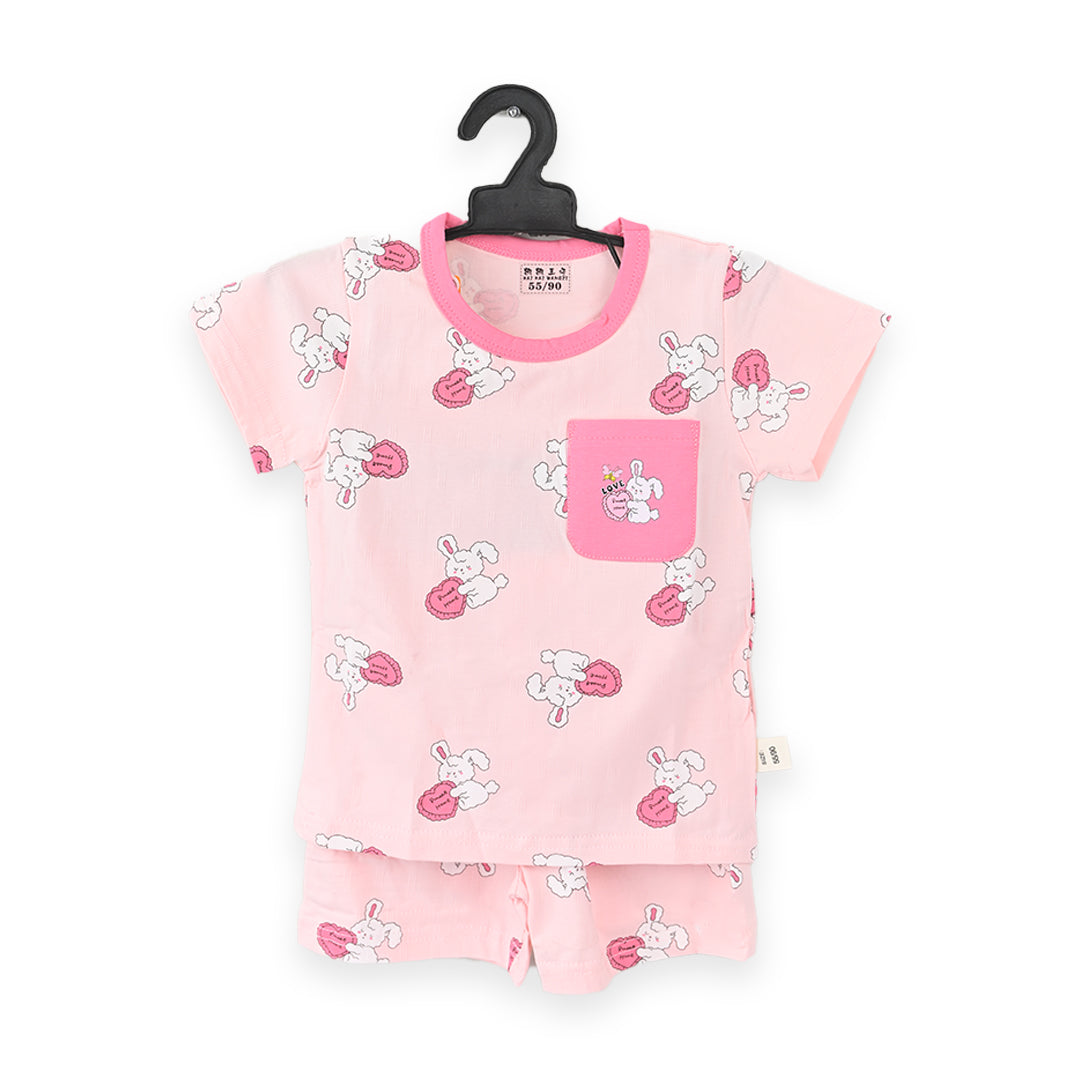 Bunny Love Round Neck Sleepsuit