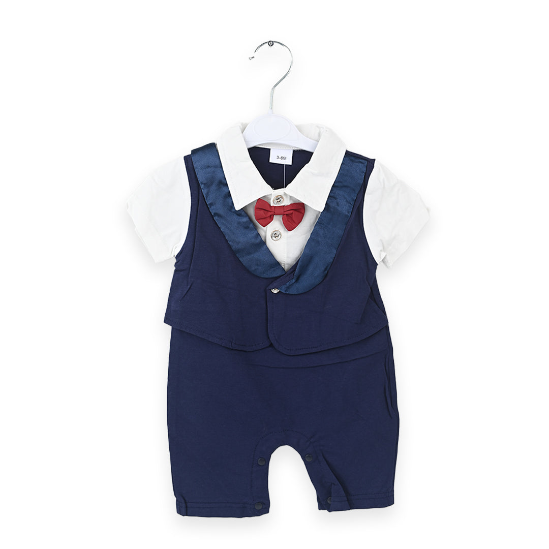 Blue Tuxedo Summer Romper