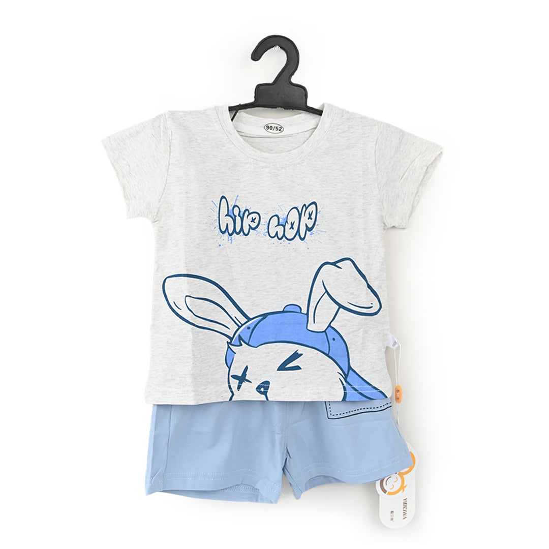 Hip Hop Shirt and Shorts (Premium) Light grey