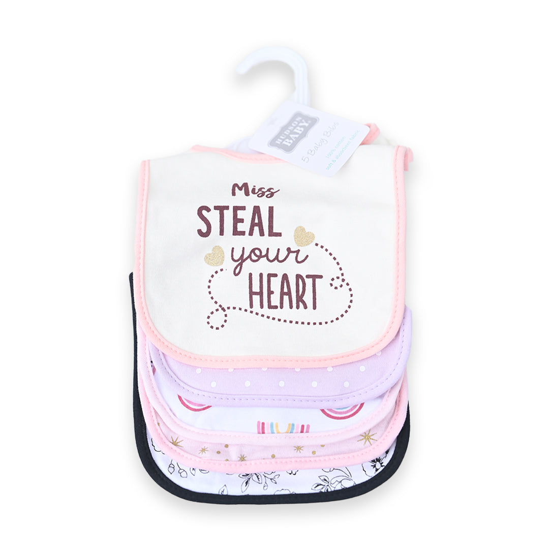 Hudson Steal Your Heart 5 Piece Bib Set