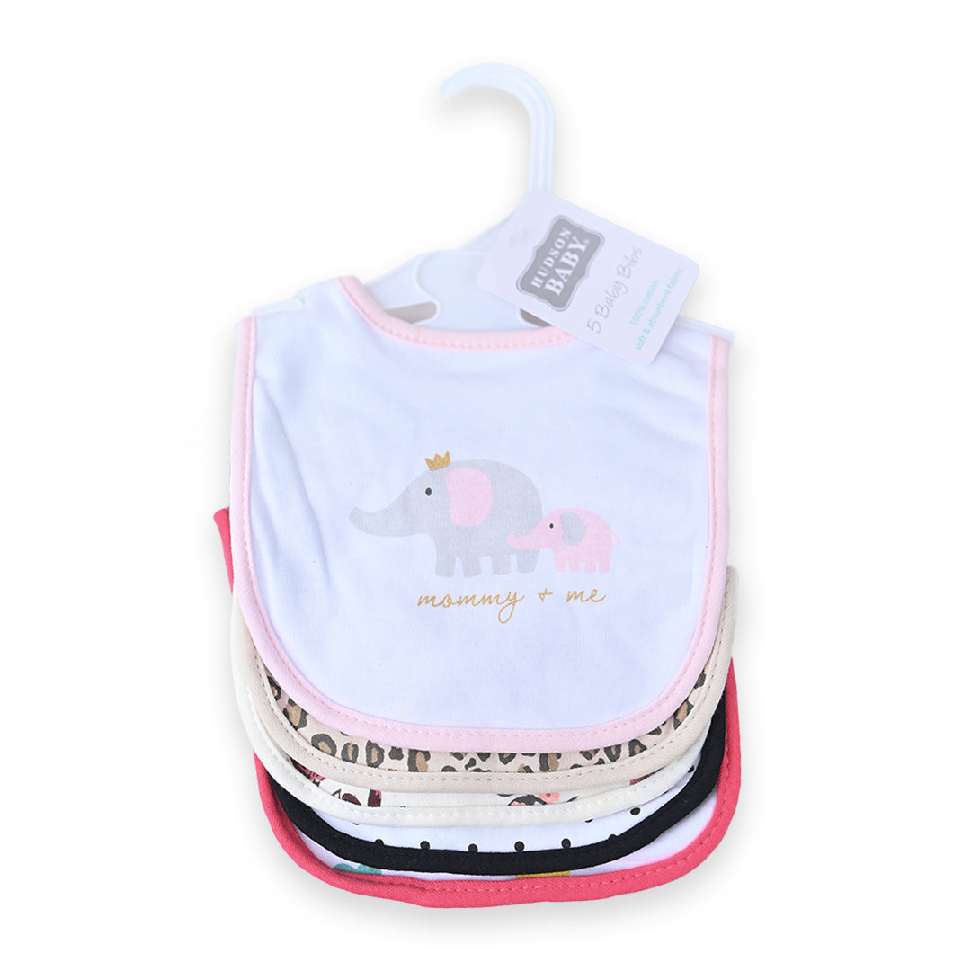 Hudson Mommy & Me 5 Piece Bib Set