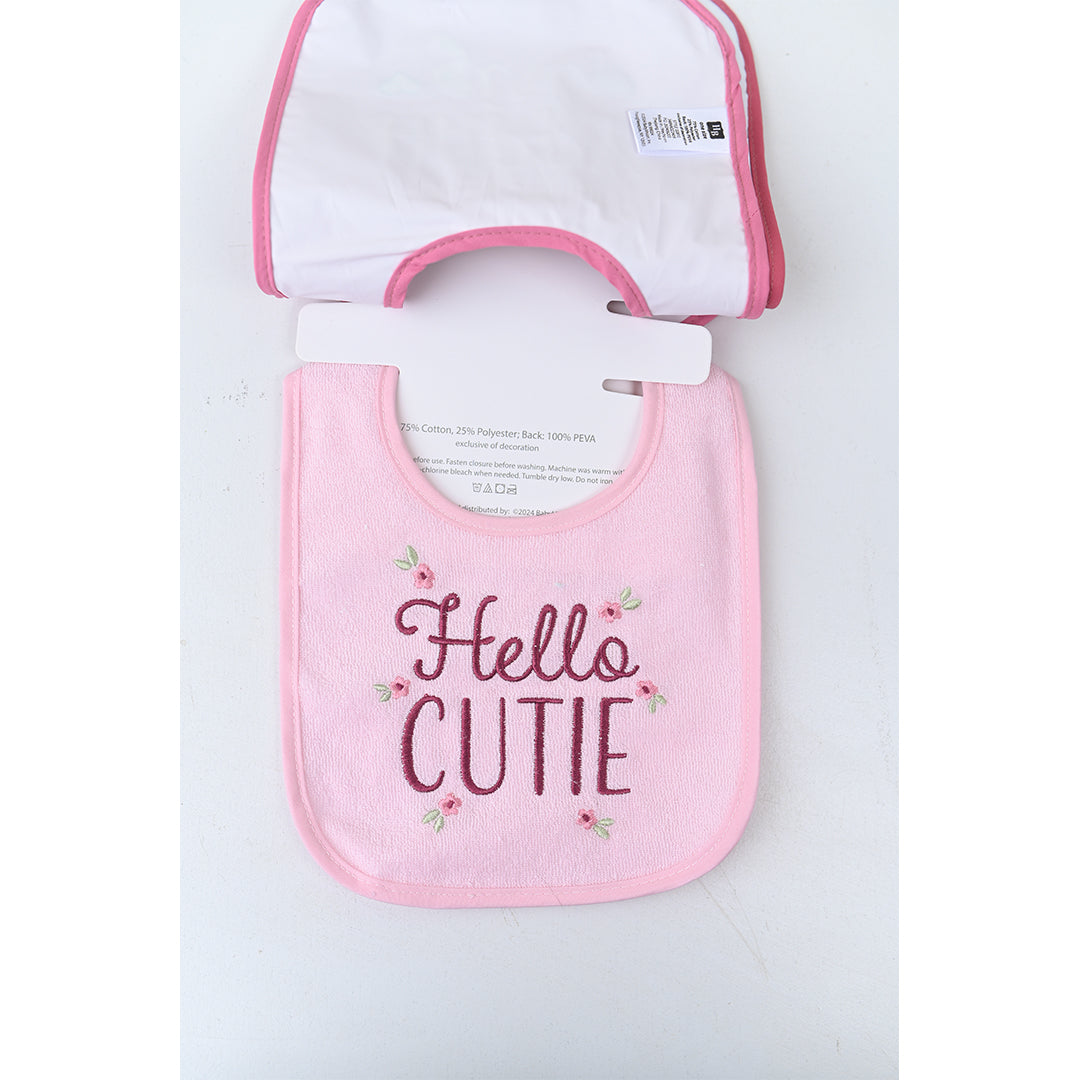 Little Sweet Heart Hudson Baby 3 Piece Cotton Terry Bib Set