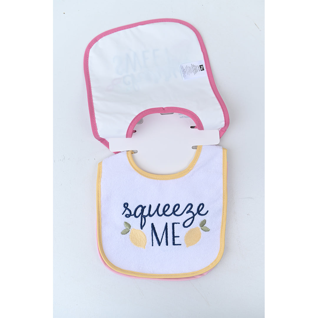 Cherry Sweet Hudson Baby 3 Piece Cotton Terry Bib Set