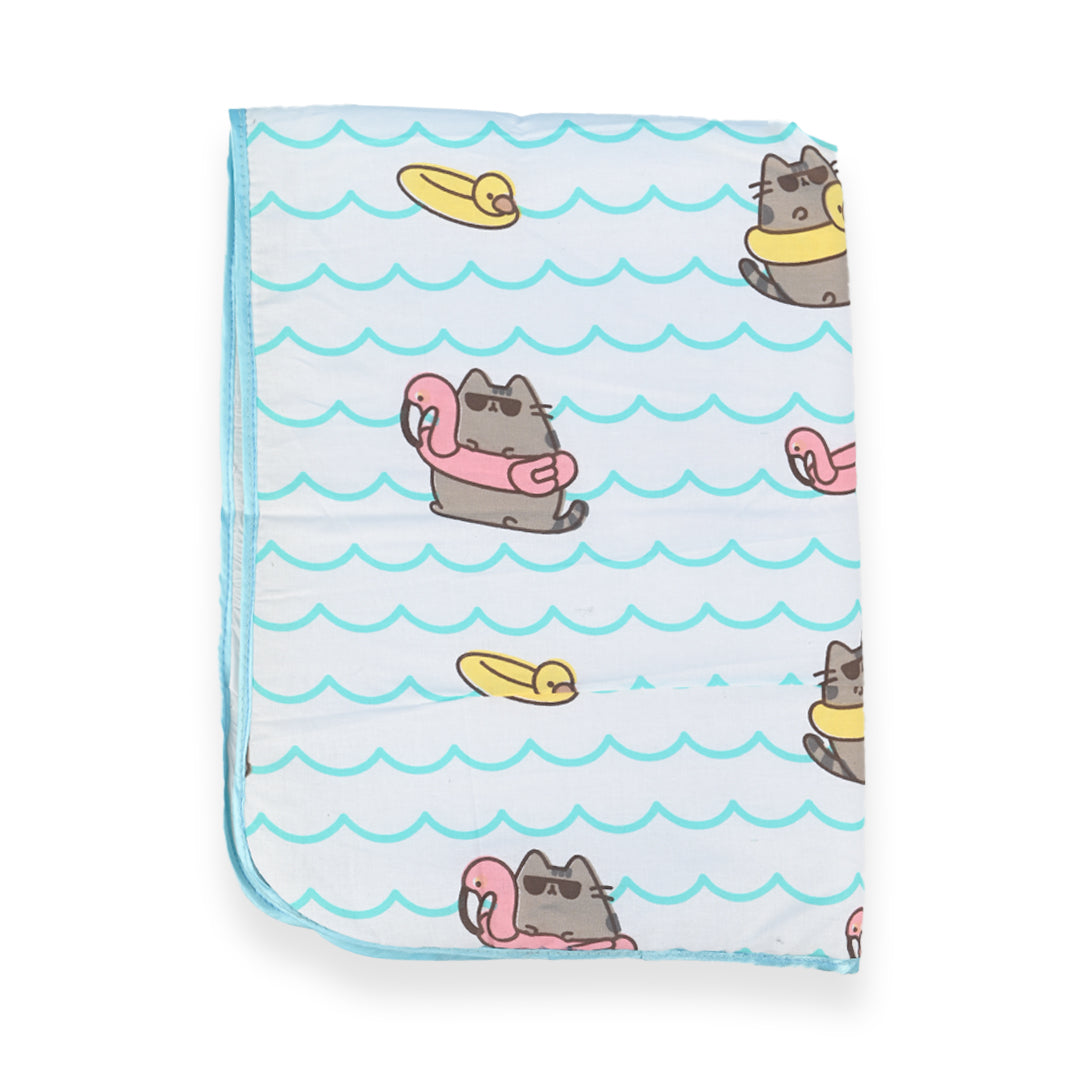 Cat Swim Diaper Changing Sheet