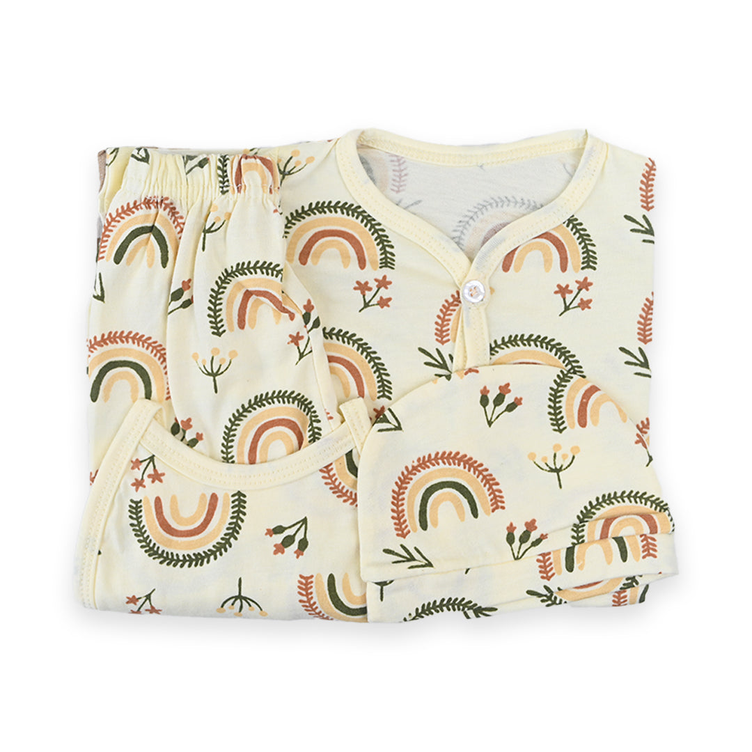 Rainbow Flowers 4 Piece Suit Set