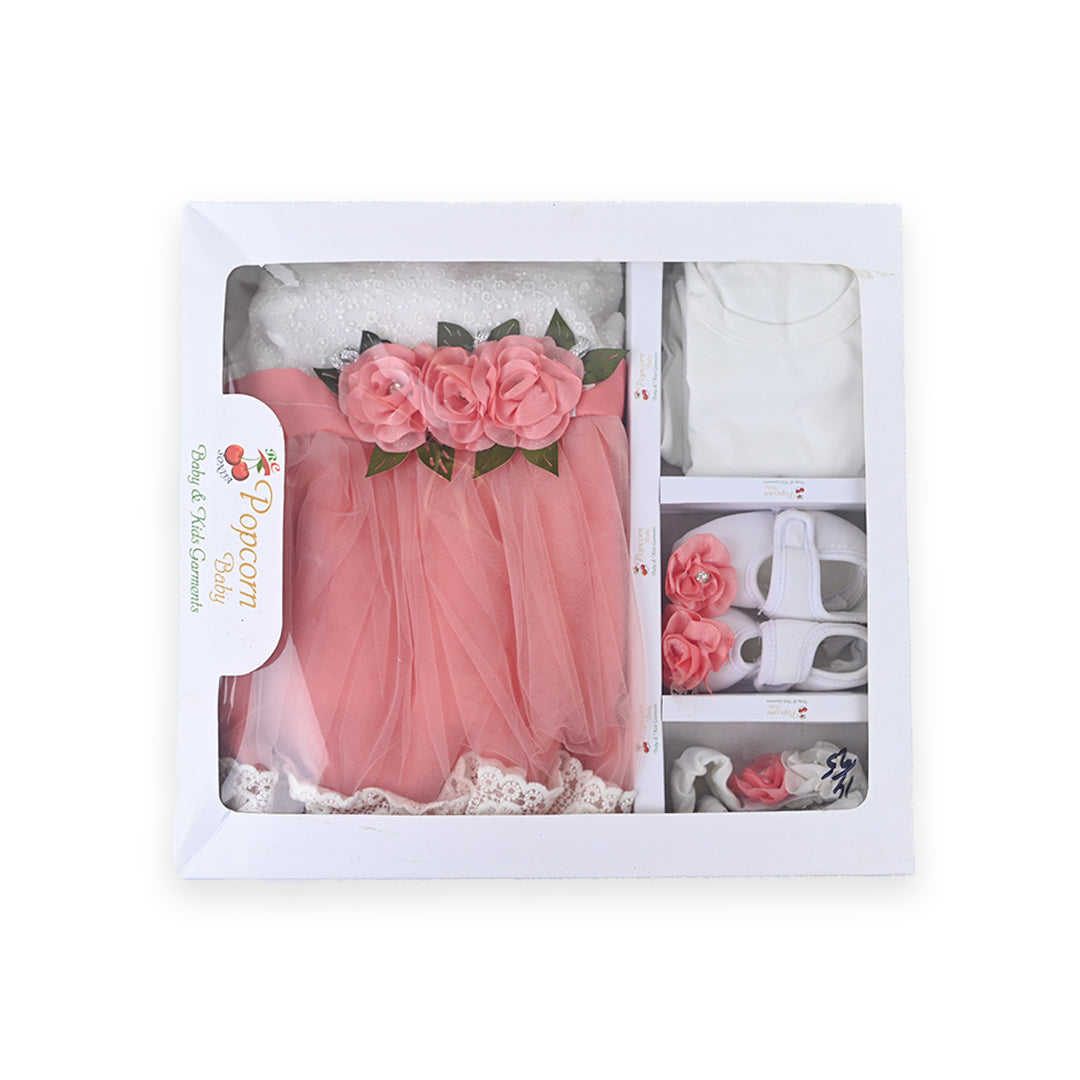 Floral Frock 5 piece Starter Set Peach