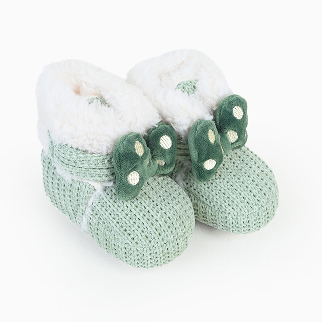 Pretty Bow Fluff Winter Shoes - Baby Co