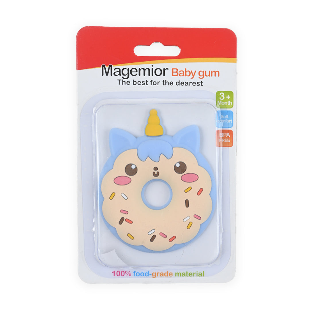 Unicorn Round Teether Blue