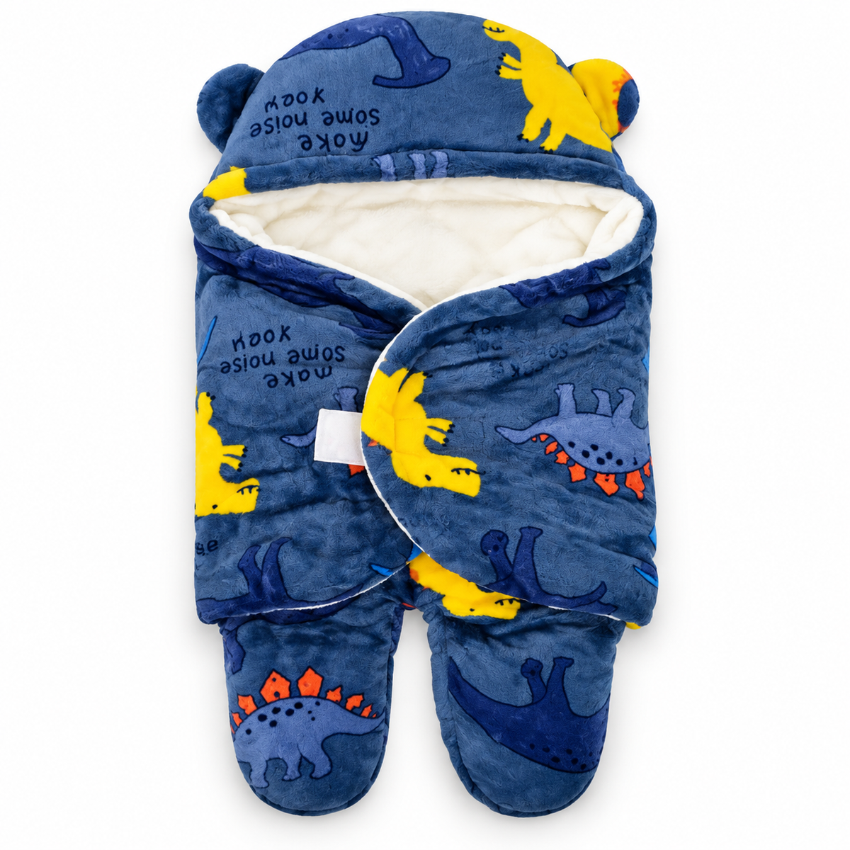 Dino Quilted Furry Swaddle And Sleep Bag