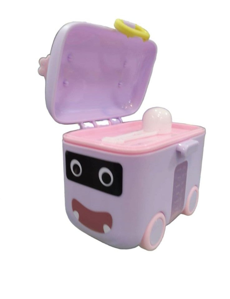 Smiley Bus Milk Container Lite Pink