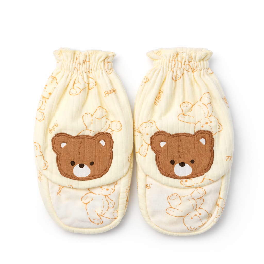 Newborn Cotton Mittens & Booties Set – Soft Anti-Scratch Gloves and Socks