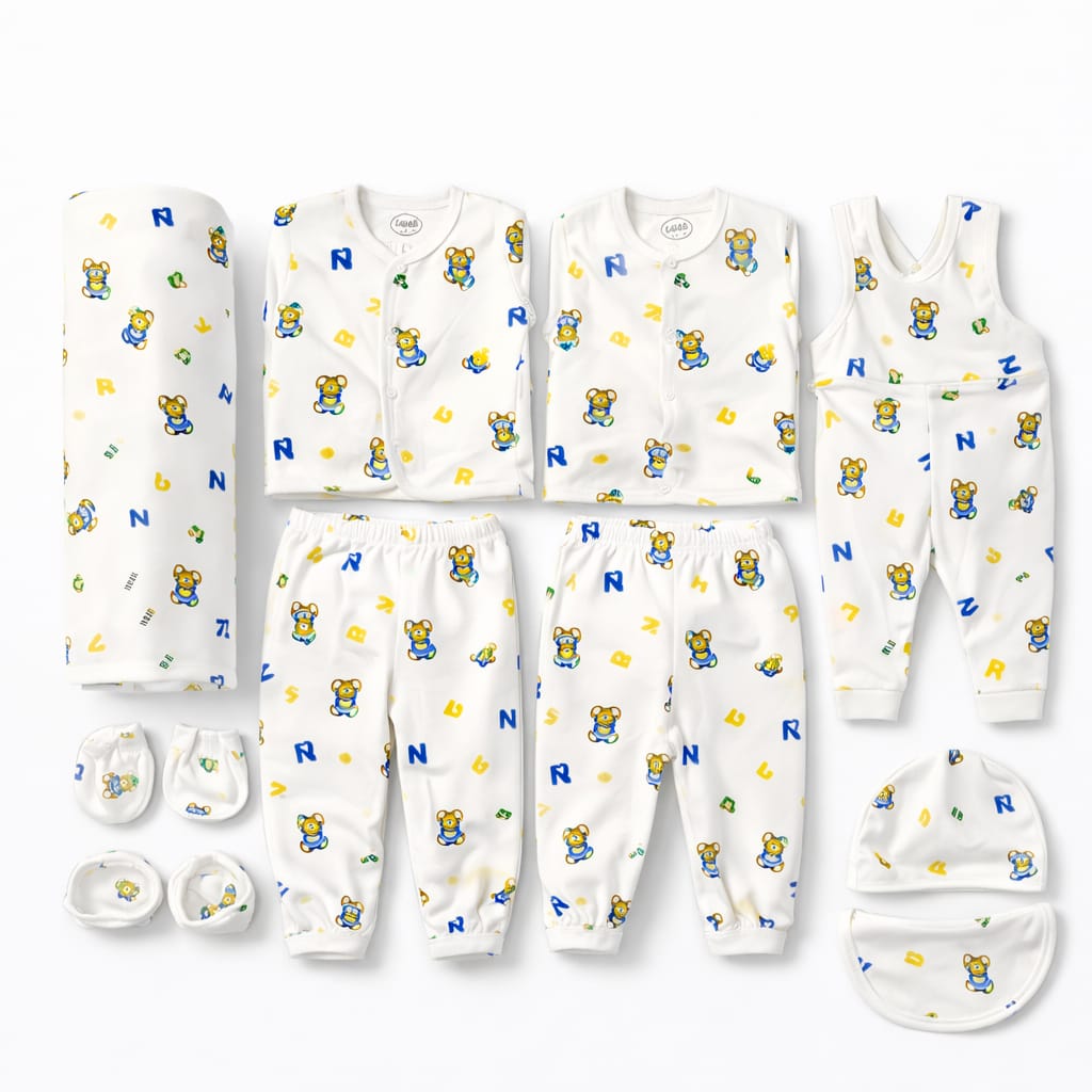 Blue Baby Bear 11 Piece New Born Winter Set