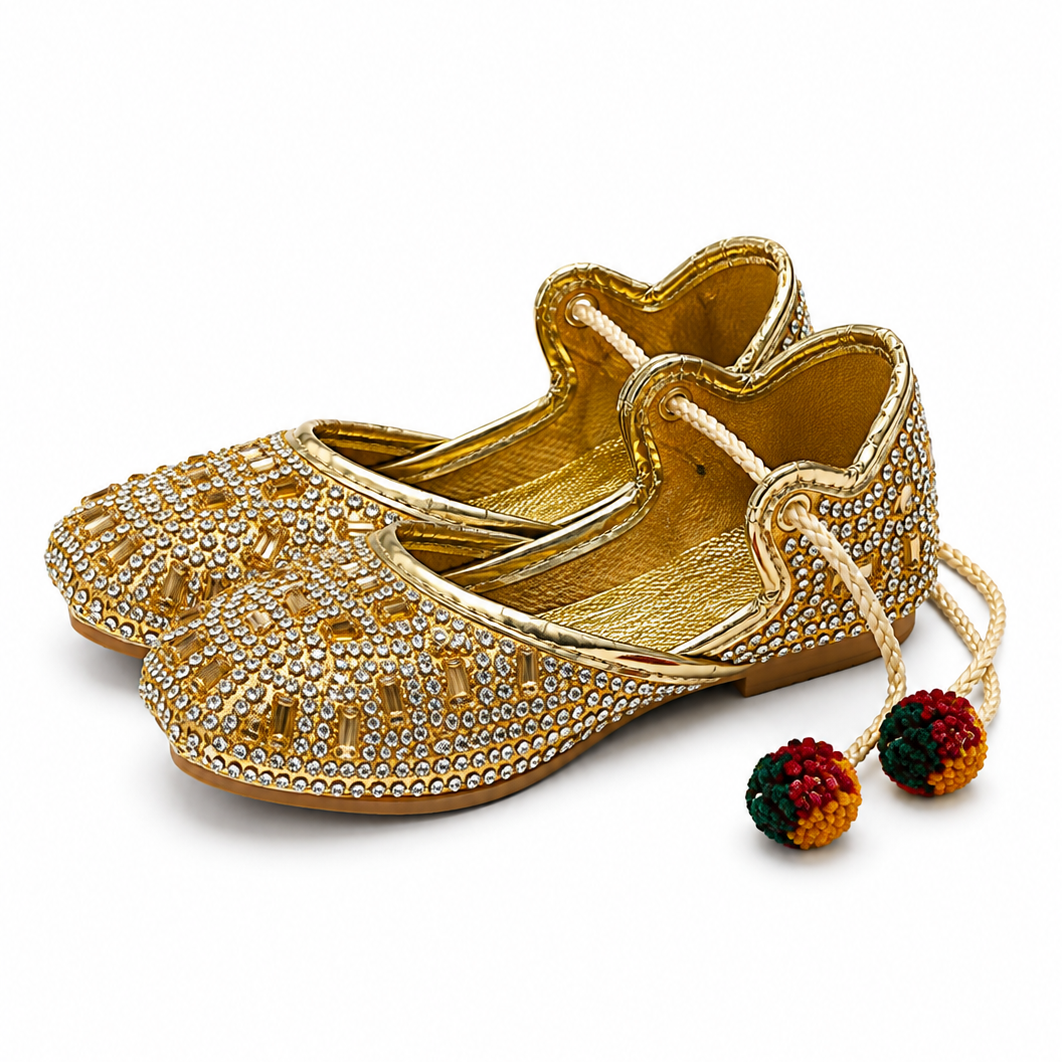 Oro Rhinestone Baby Khussa (1)