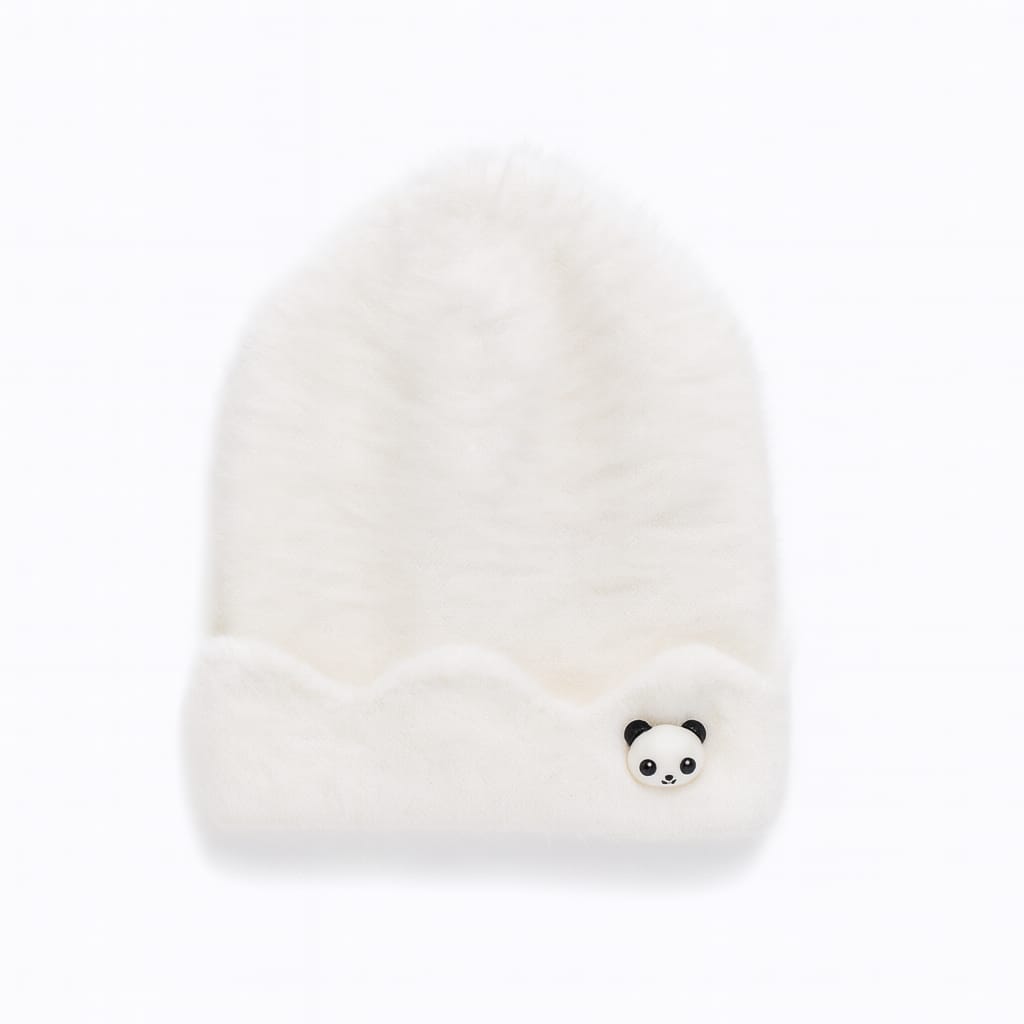 Panda Fluff Wool Cap