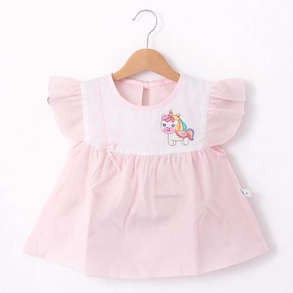 Unicorn Paper Cotton Summer Frock Set