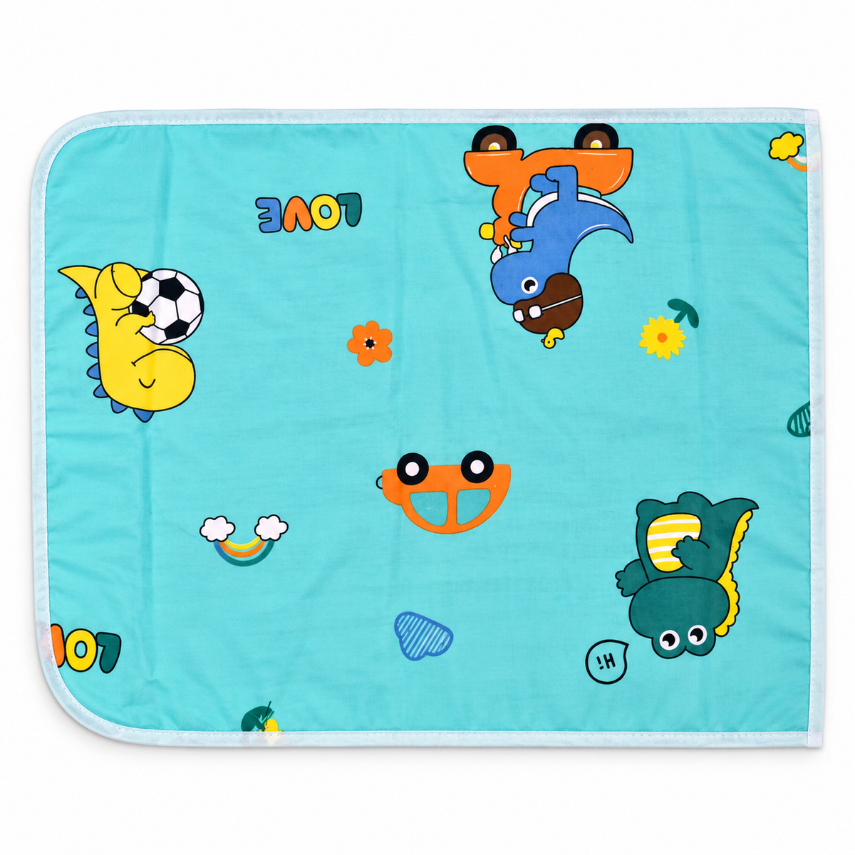 BabyCo turquoise baby diaper changing sheet with 3-layer construction, 58 x 76 cm