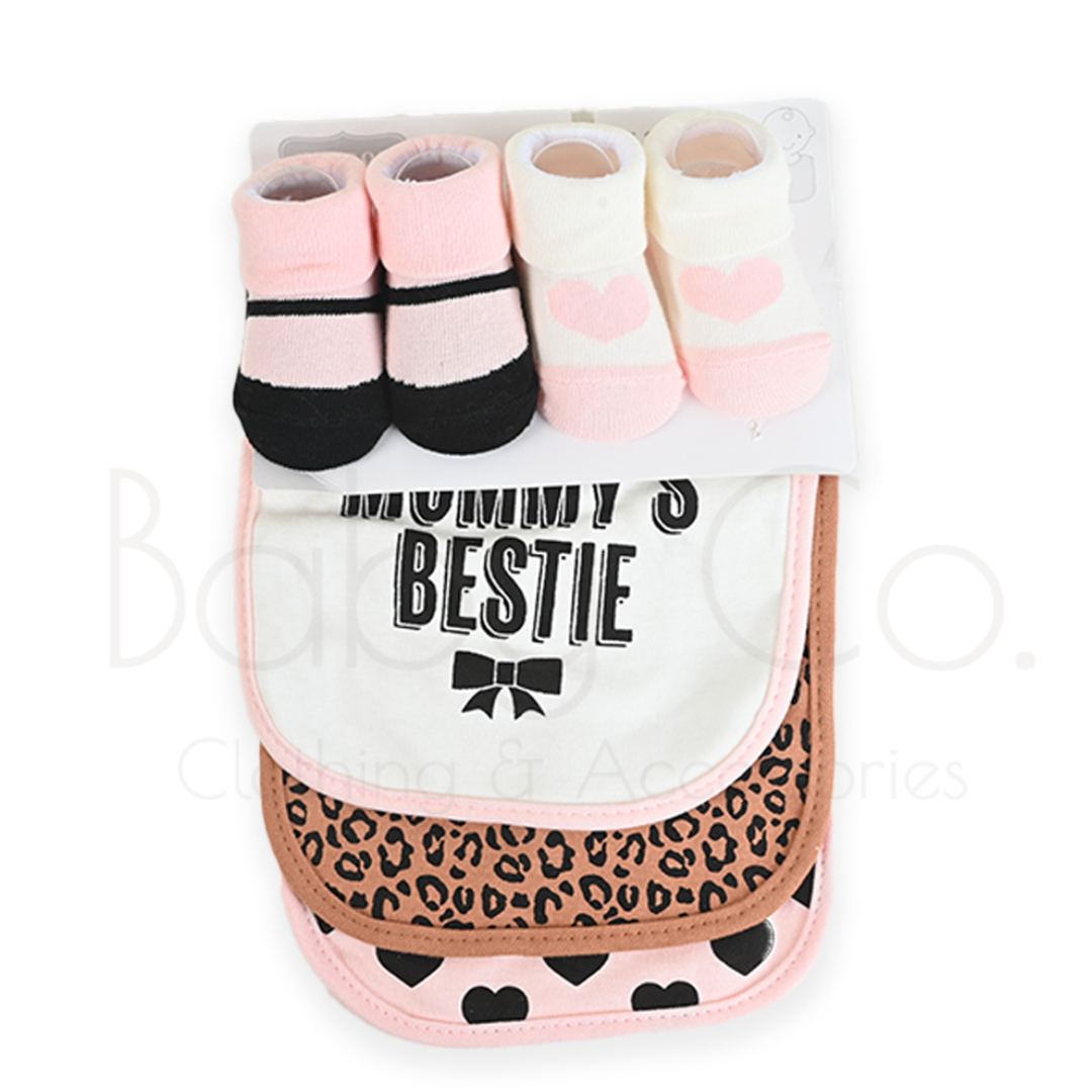 Mom is my Bestie 5 Piece Bib and Booty Set - Baby Co