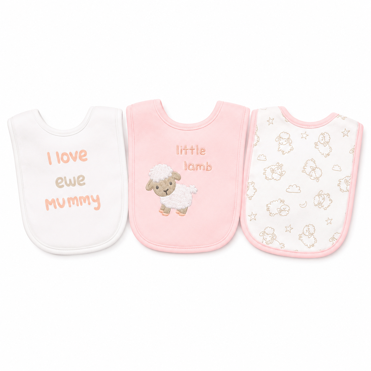 Little Lamb Baby Bib Set