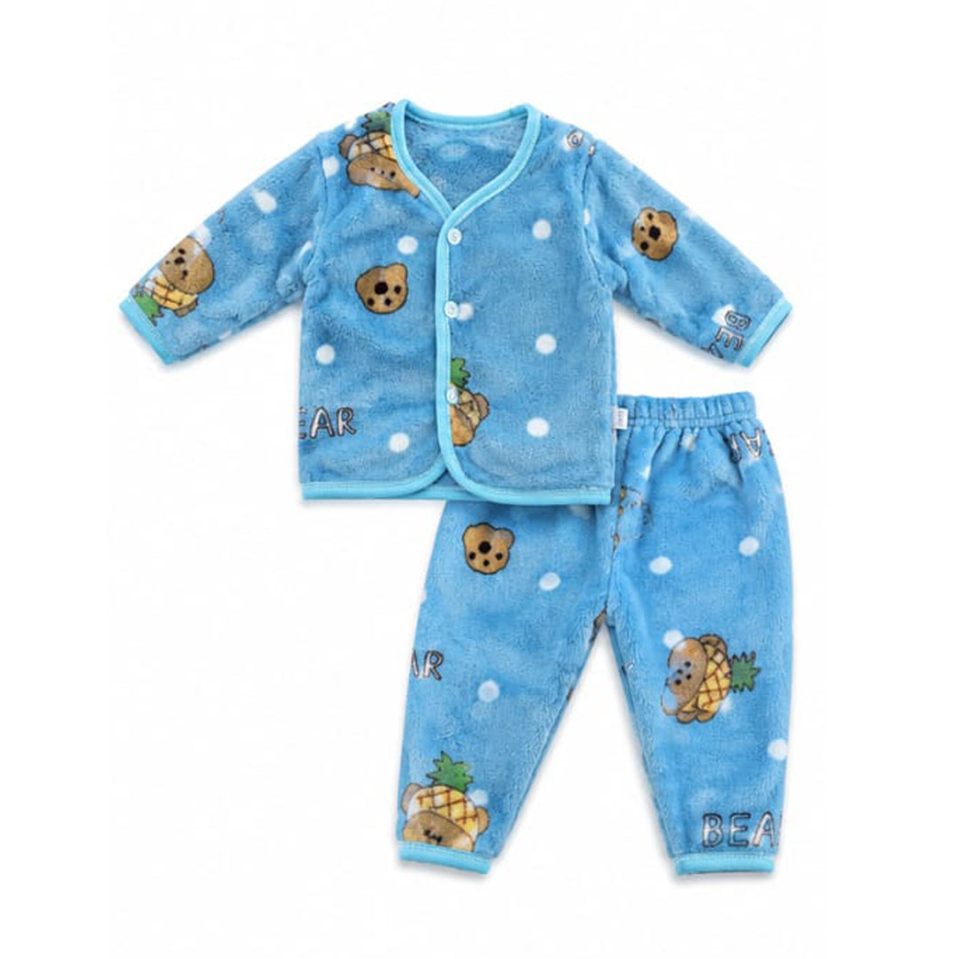 Pineapple Bear Fleece Shirt & Pajama Set