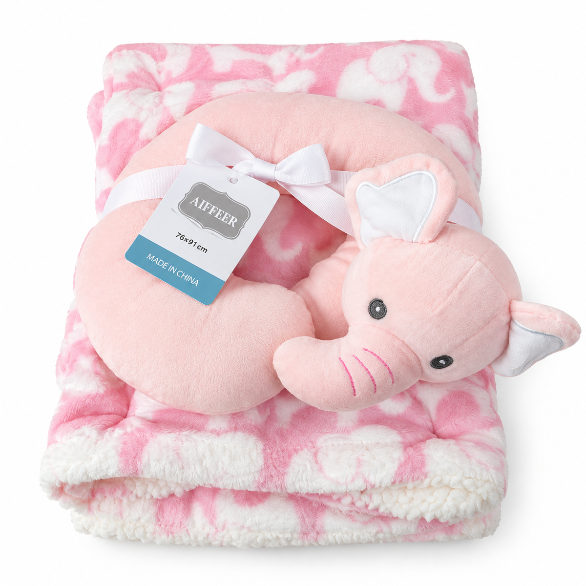 Snuggle Elephant Hooded Baby Blanket