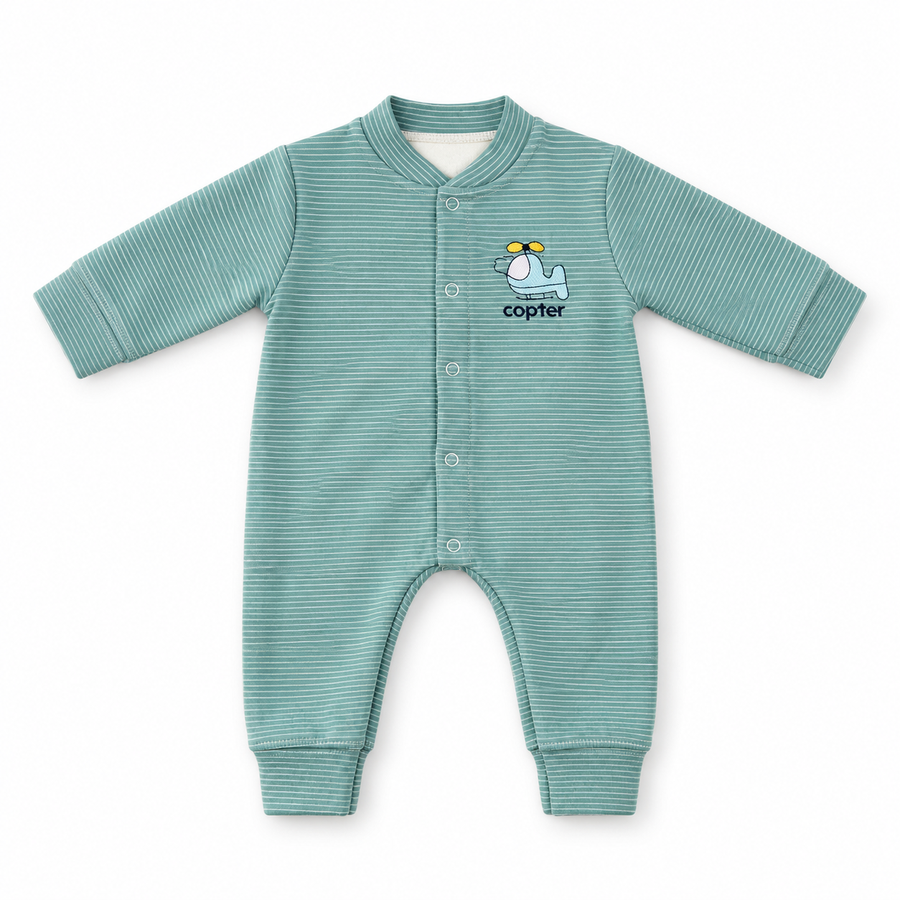 Copter Stripes light Fleece Romper