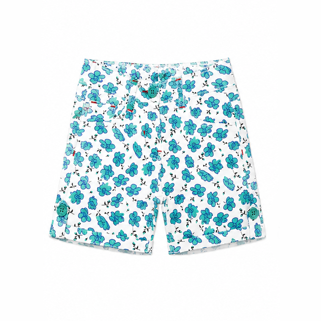 Blue Flower Shorts