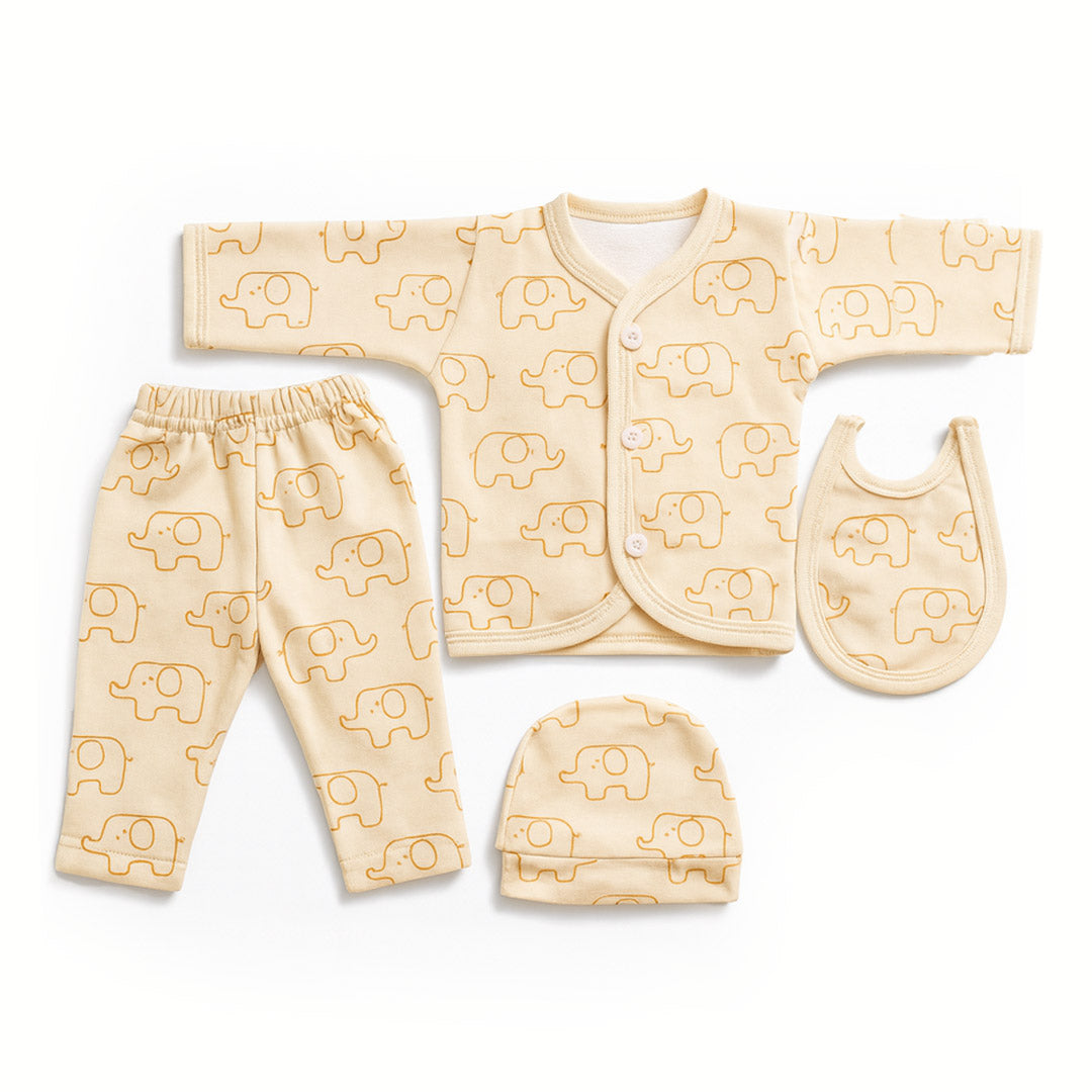 Elephant 4 Piece Fleece Starter Set cream