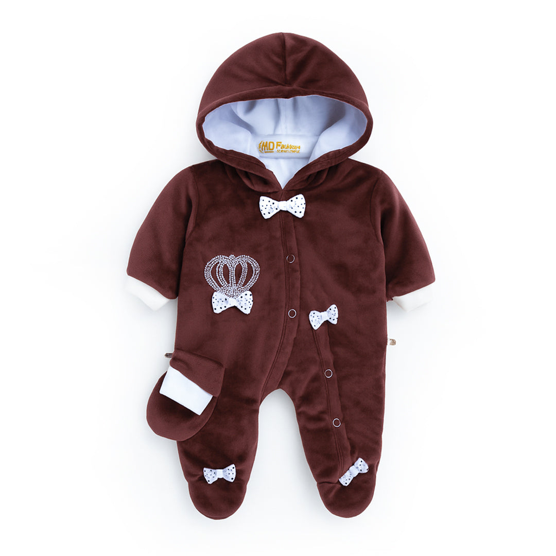 Crown 2 Piece Fleece Romper Set