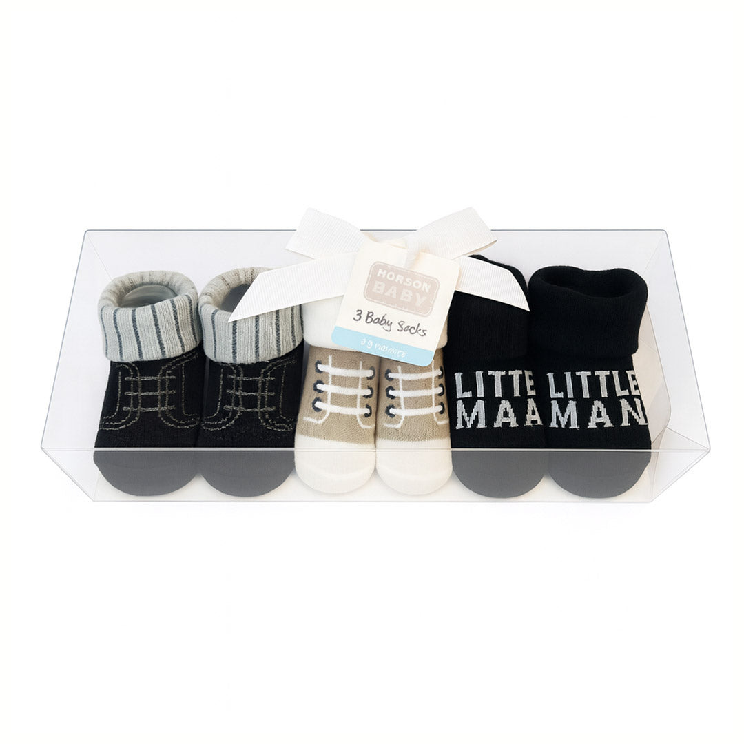 Little man Newborn Socks Pack Of 3