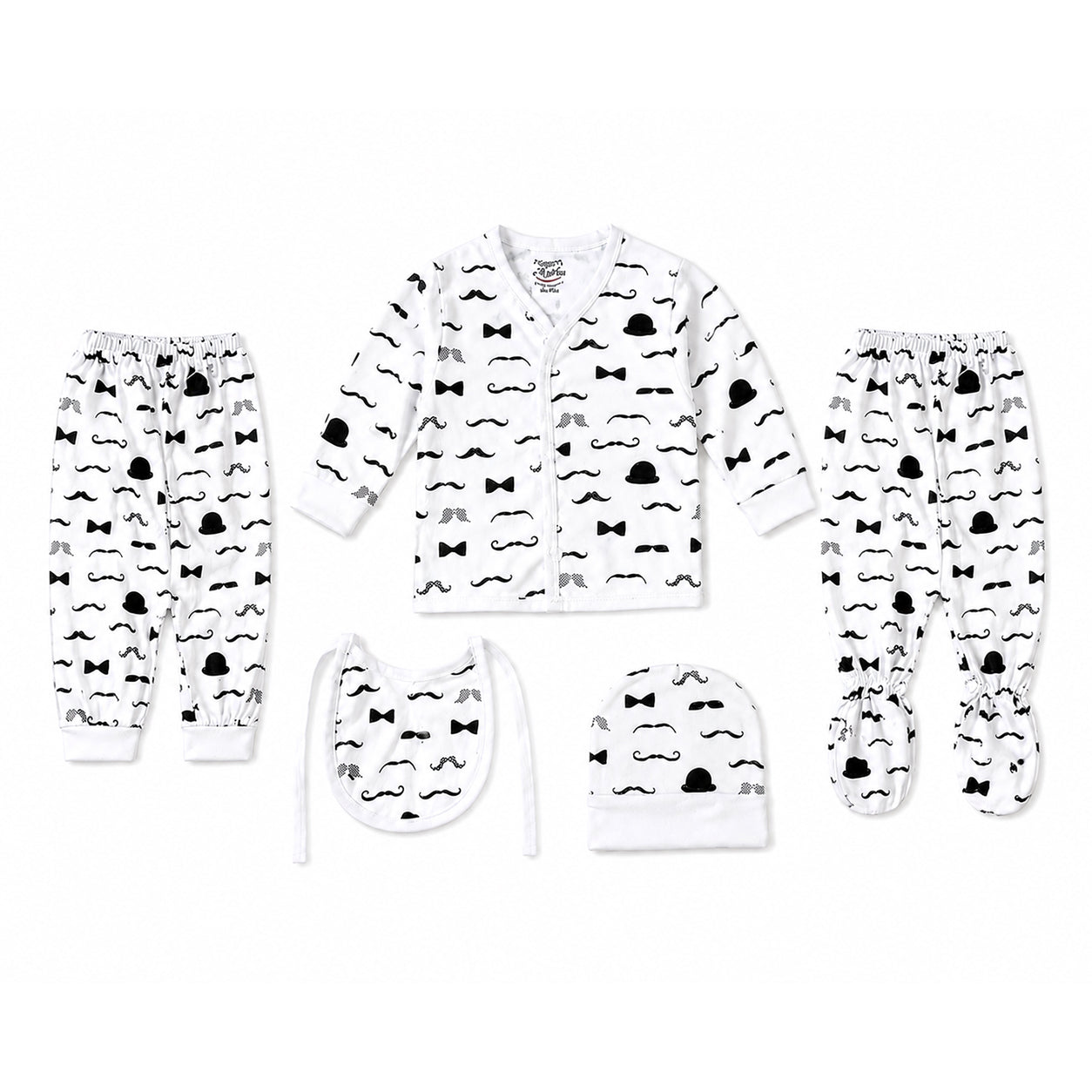 Mustache 5 Piece Summer Cotton Starter Set