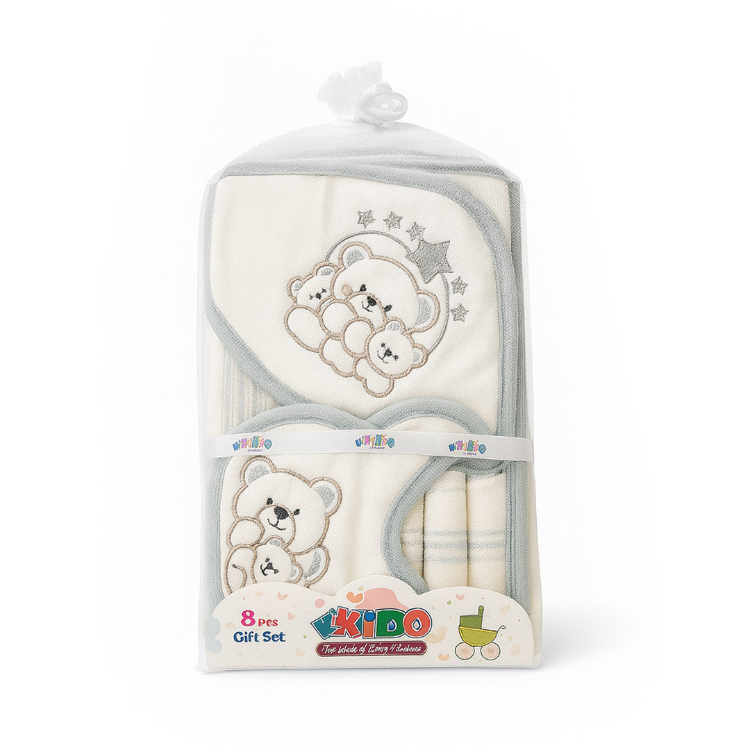 Kikidoo 8-Piece Towel Gift Set – Soft & Absorbent Terry