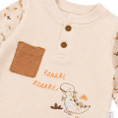 Dino Roar 3 Piece Newborn Shirt & Trouser Gift Set