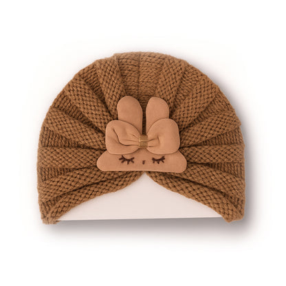 Rabbit Wool Turban Cap