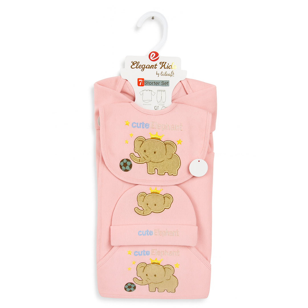 Cute Elephant 7 Piece Newborn Winter Starter Set